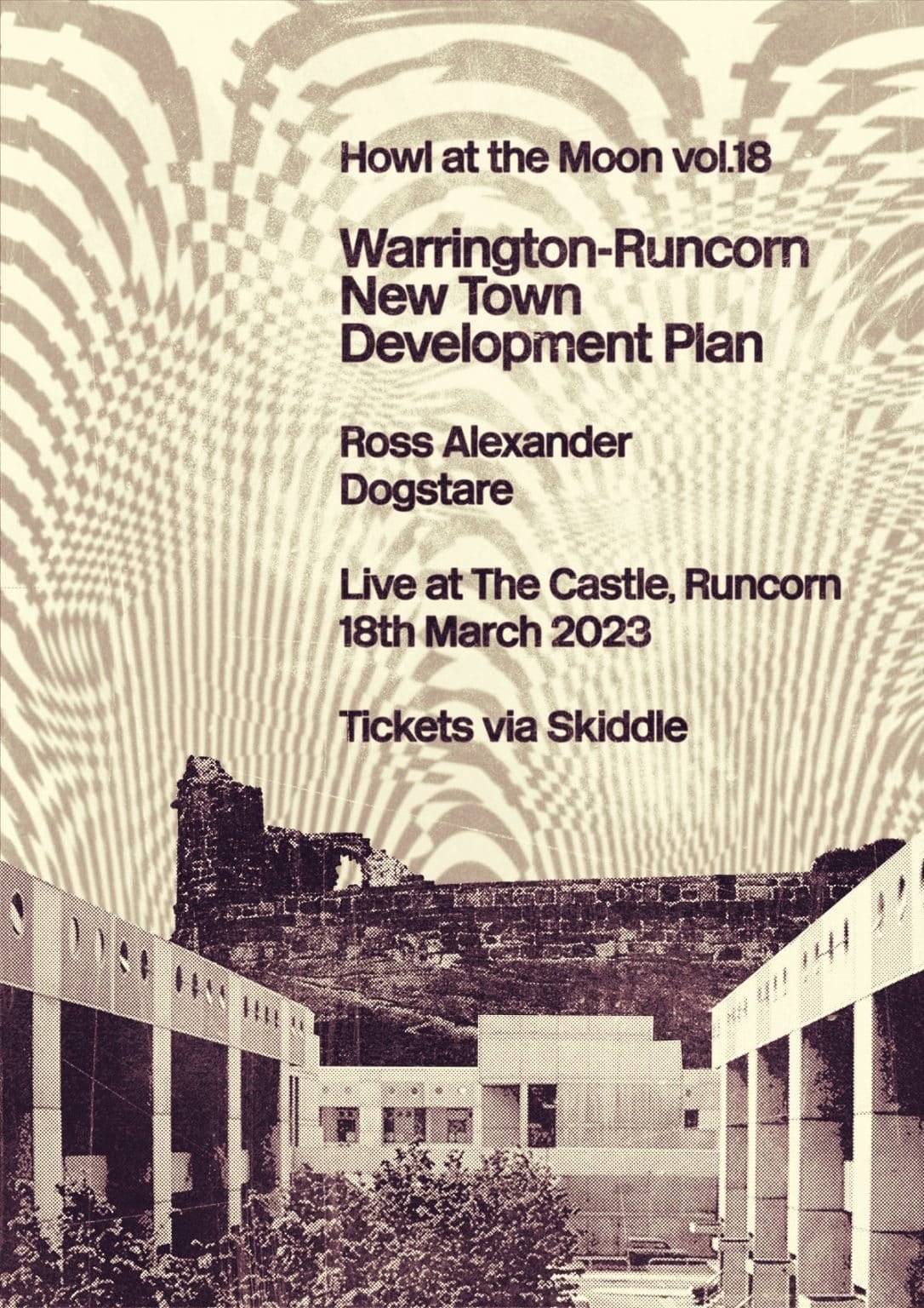 Poster for the gig at Runcorn Castle